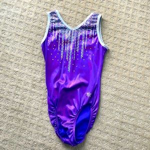 Beautiful Snowflake Designs purple foil leotard